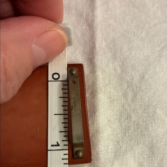 Vintage Chocolate Brown Belt Buckle Hook and Eye style 2 piece Set for 1” belt - Picture 5 of 9